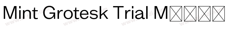 Mint Grotesk Trial M字体转换